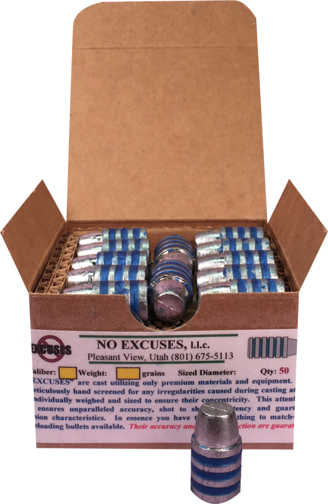 54 Caliber 525 Grains - NO EXCUSES MUZZLELOADING BULLETS